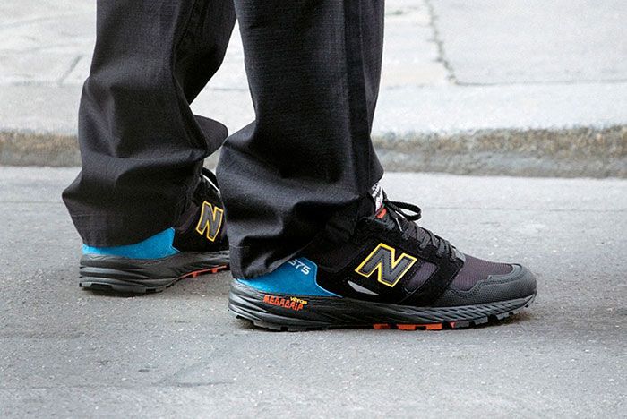 New Balance Made In Uk Season 2 Mtl575 Black On Foot Lateral