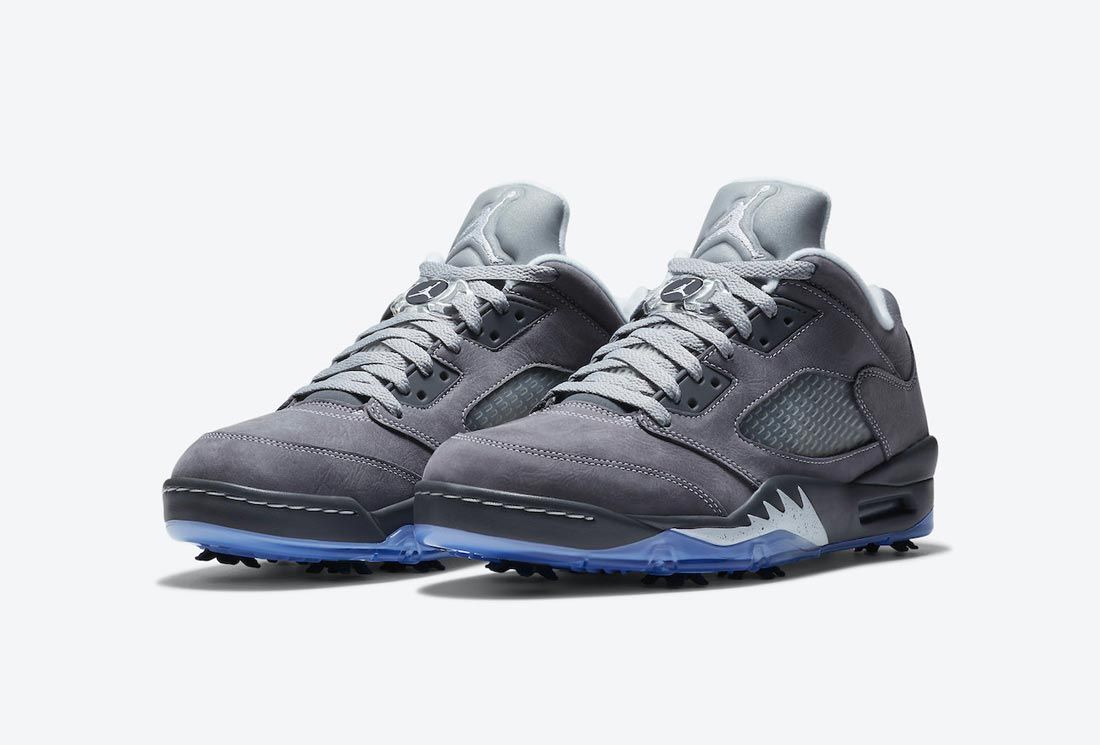 The Air Jordan 5 Low Golf Glistens in 'Wolf Grey'