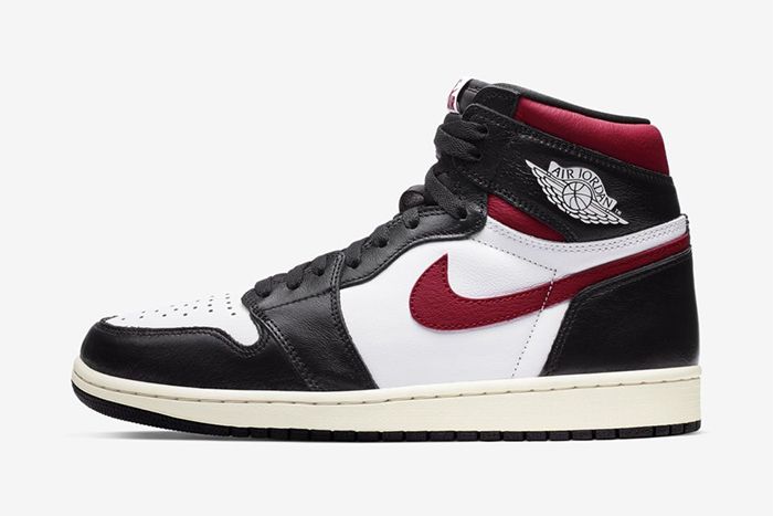 Air Jordan 1 Black White Sail Gym Red Official 555088 061 Release Date Lateral
