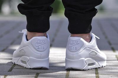 Nike Air Max 90 All White Leather 3
