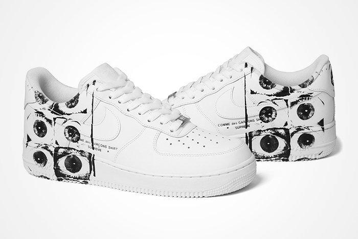 Supreme X Comme Des Garçons Shirt X Nike Air Force 1 - Releases