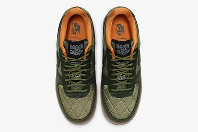 Nike Air Force 1 Low Quilted Olive Flight Jacket Cu6724 333 Top