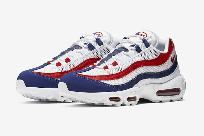 red white and blue nike air max