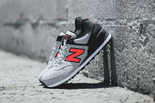 New Balance 574 Sweatshirt Grey Orange