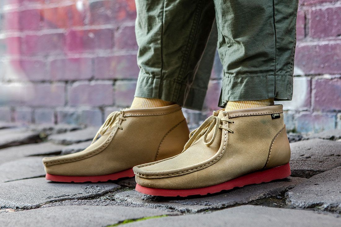 Clarks Wallabee Nanamica On Foot