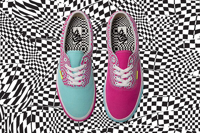 Vans Size Era Warped Check Top View