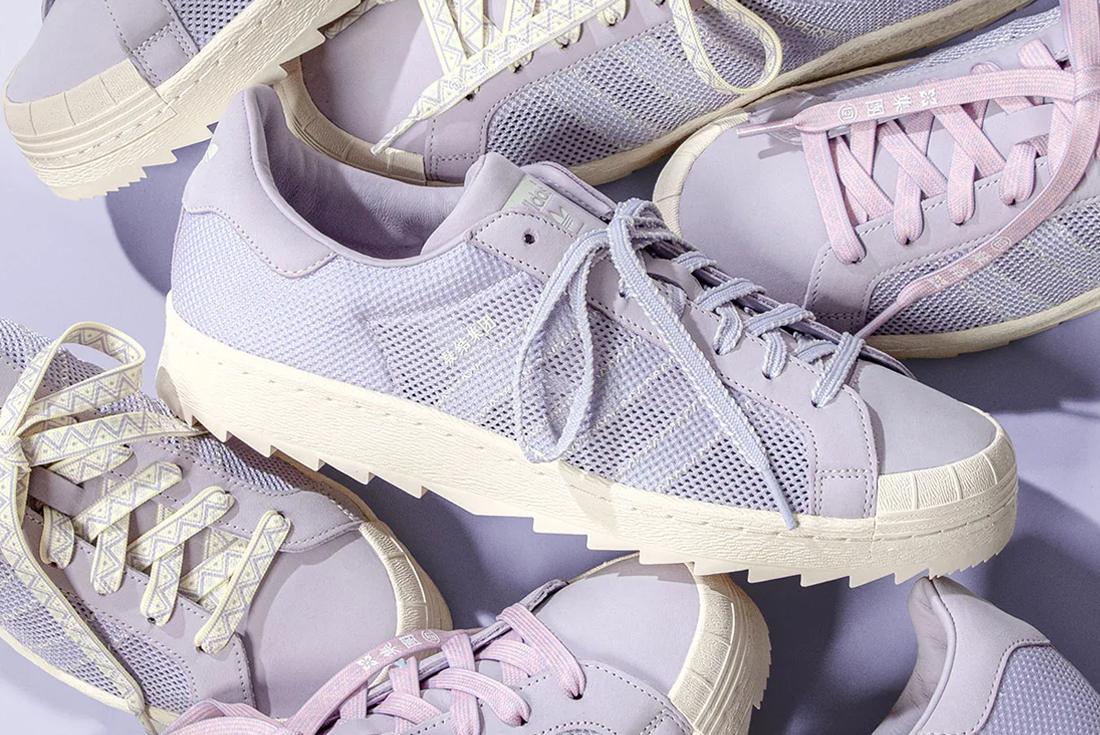 clot adidas superstar breathe purple pack