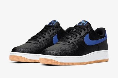 Nike Air Force 1 Black Game Royal Gum Ci0057 001 Front Angle