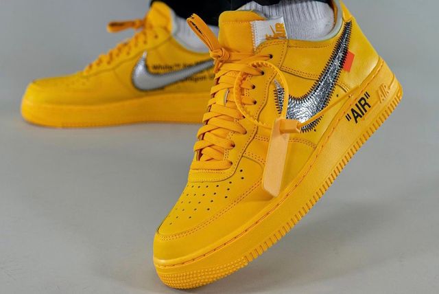 nike air force 1 off white yellow