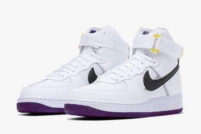 Nike Air Force 1 High White Court Purple Ci1117 100 Front Angle