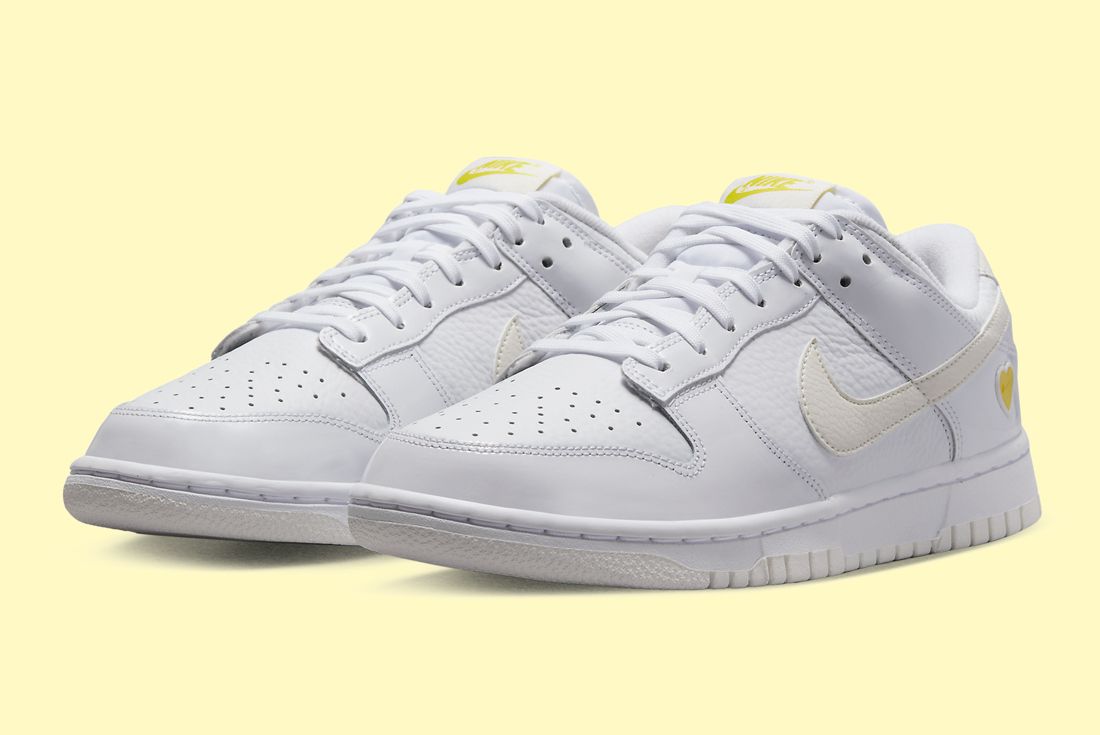nike dunk low valentine's day yellow heart FD0803-100