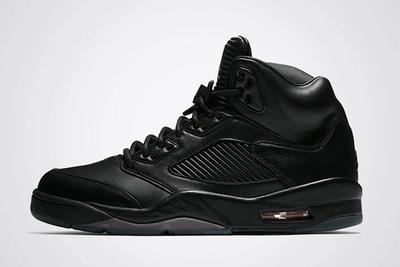 Air Jordan 5 Premium Triple Black Leather Tyhumb