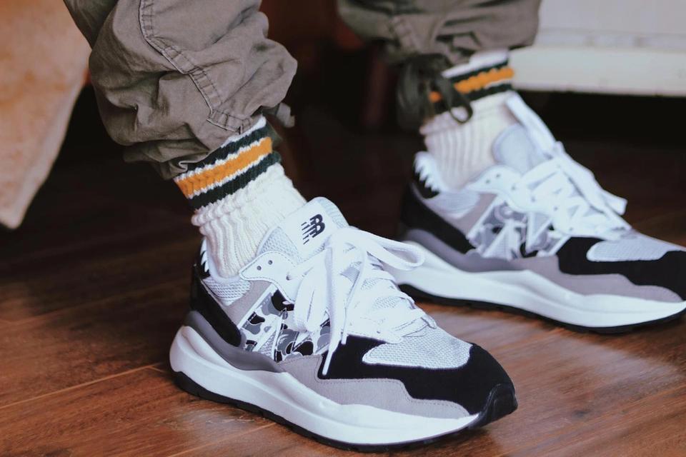 On-Foot Look at the BAPE x New Balance 57/40 - Sneaker Freaker