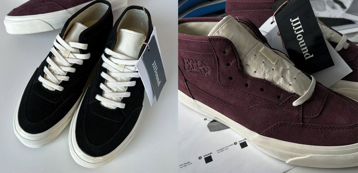 VANS x JJJJound ☆ Half Cab ‘Burgundy’ Vans Half Cab JJJJound Burgundy White Men's - VN000EG0BRG - US