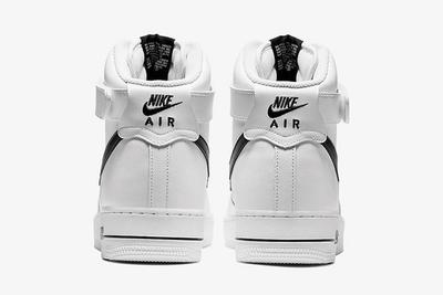 Nike Air Force 1 High White Black Ck4369 100 Heel