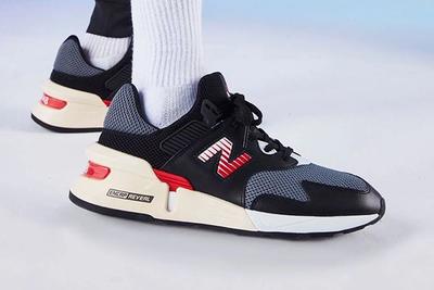 New Balance 997S Black With Red On Foot1