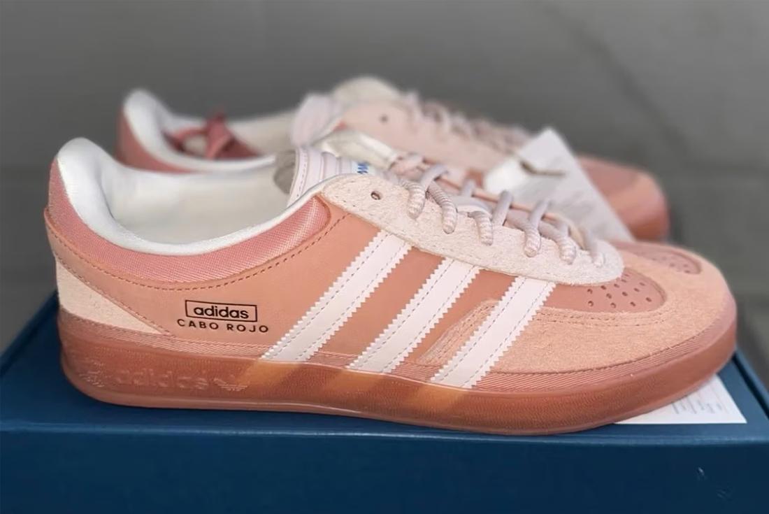 bad bunny adidas gazelle sneakers sitting on shoebox