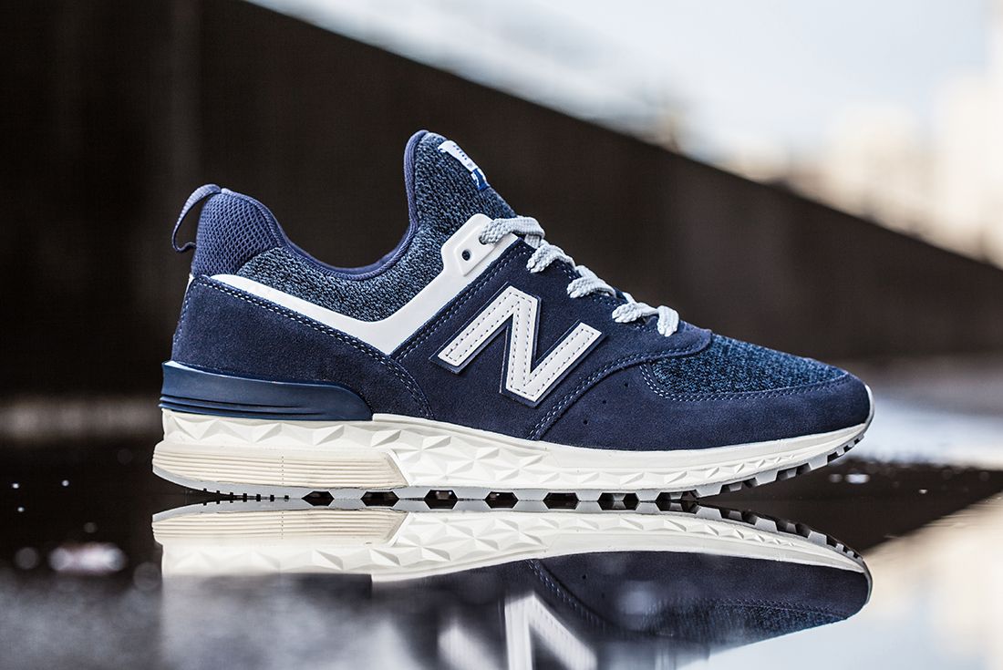new balance 574 sport white and blue
