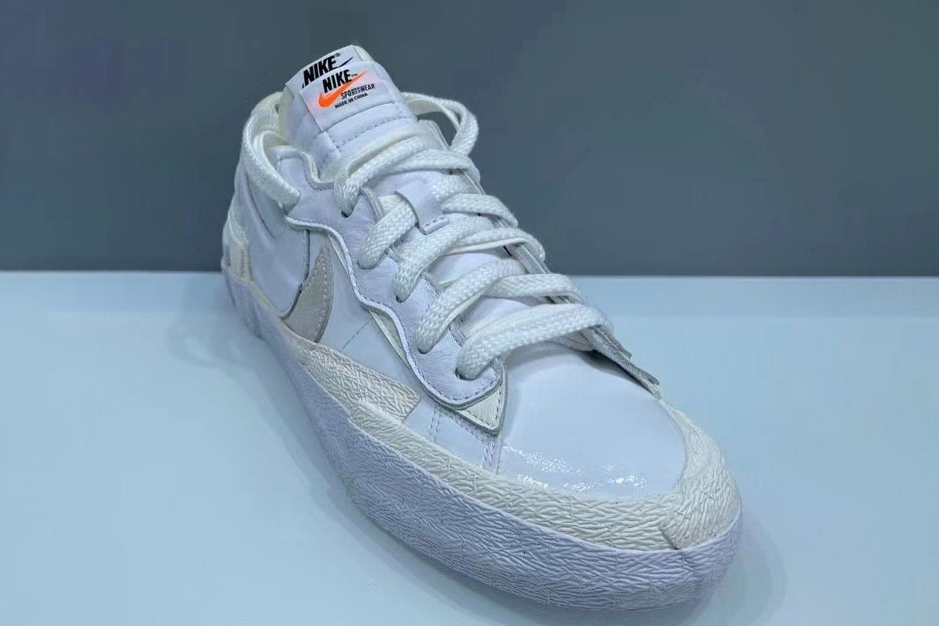 Release Info: sacai x Nike Blazer Low 'White/Grey' DM6443-100 