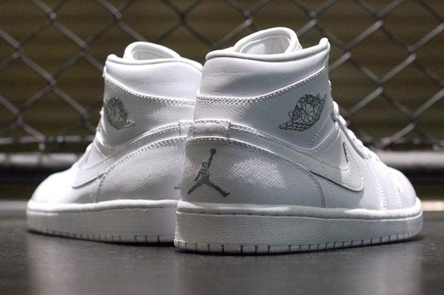 Air Jordan 1 White On White Heels 1