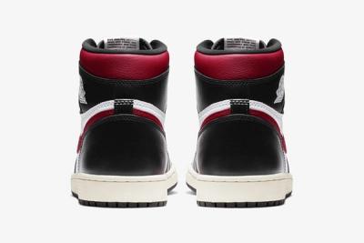 Air Jordan 1 Black White Sail Gym Red Official 555088 061 Release Date Heel