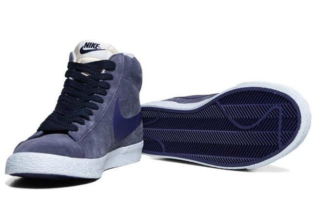 Nike Blazer Mid Suede Obsidian Deep Royal Angle And Outsole 1