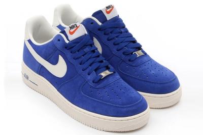 Nike Air Force 1 Low Suede Blue Angle Shot 1