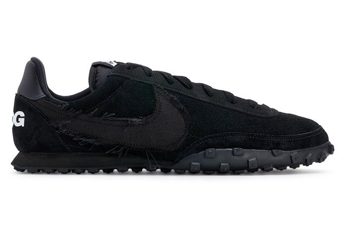 Comme Des Garcons Nike Waffle Racer 2 Black Right