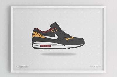 Sneaker Prints Air Max 1 Leopard