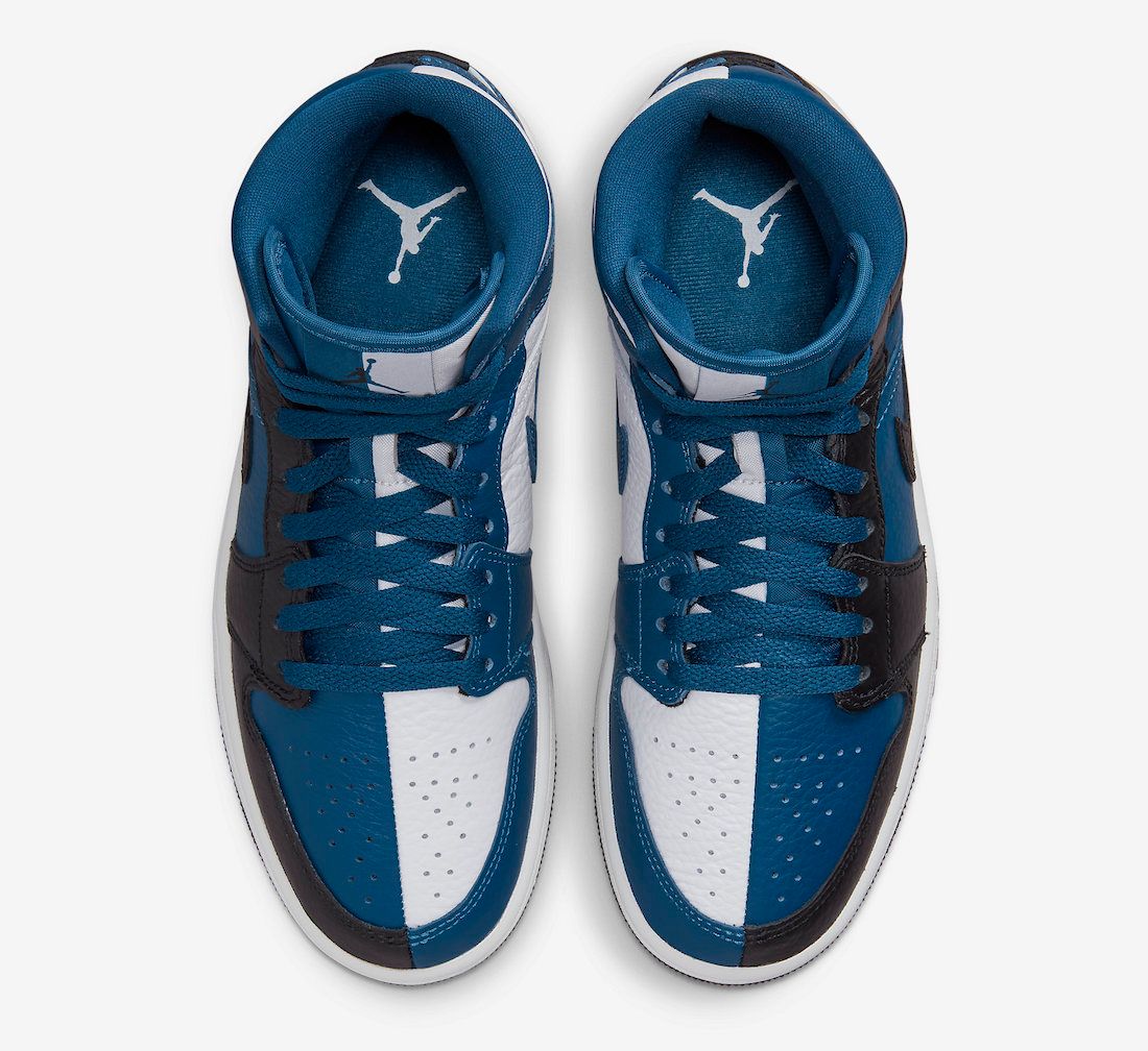 Official Images: Air Jordan 1 Mid Split 'French Blue' - Sneaker