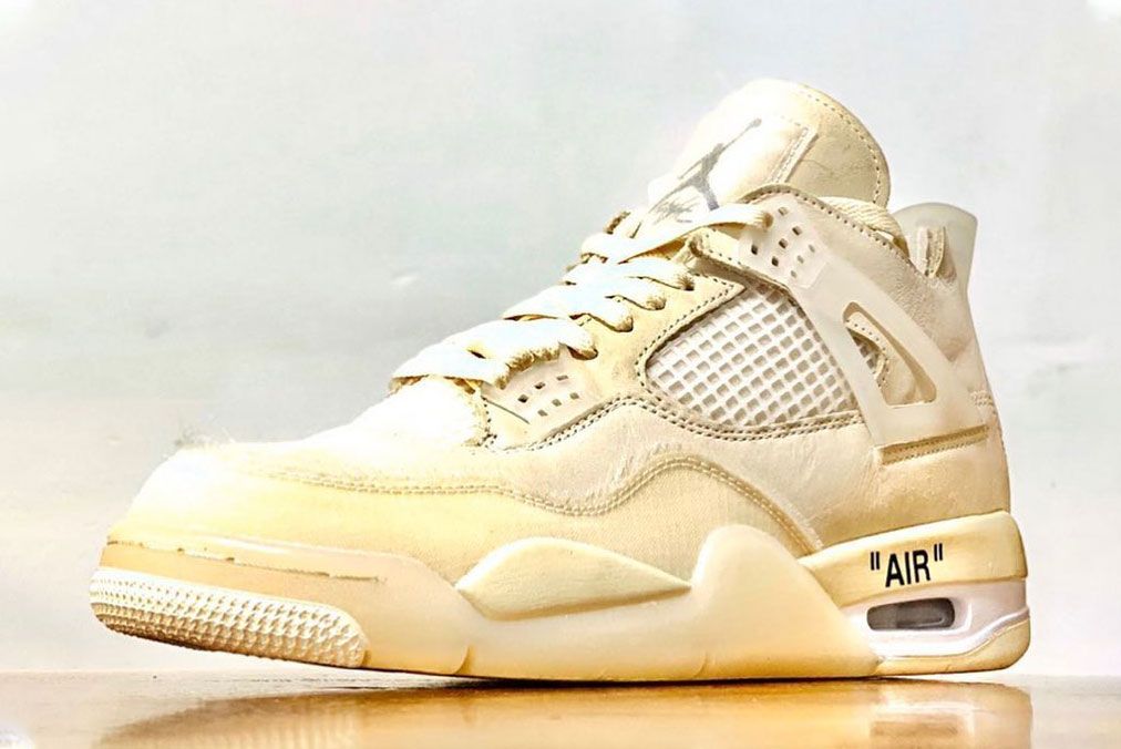 Off-White x Air Jordan 4 'Sail'