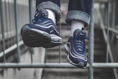 Mens Sneakers Nike Sneaker Nike Air Max 97 Midnight Navy Red Nike