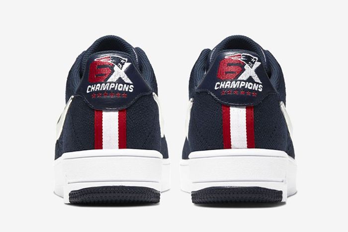 Nike Air Force 1 Flyknit New England Patriots Heel