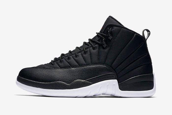 black and white jordan 12