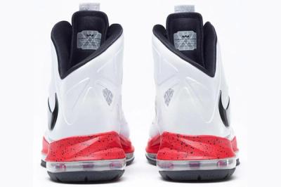 Nike Lebron X Id White Red Heel 1