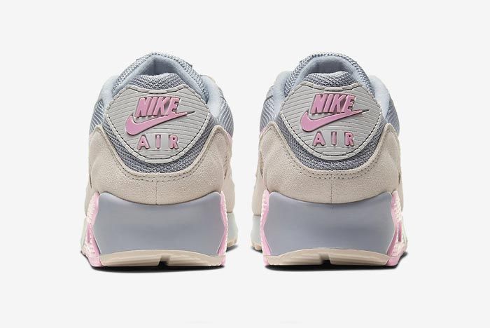 Nike Air Max 90 Grey Grey Pink Heels