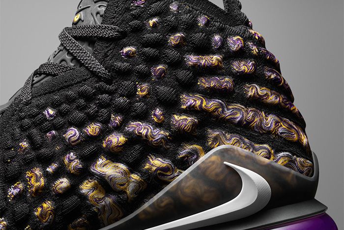 Nike Lebron 17 Lakers Release Date Closeup