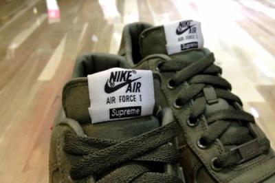 Supreme X Nike Air Force 1 Low Olive Tongues 1