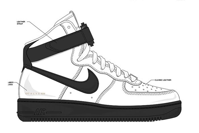 Alyx Nike Air Force 1 High White Black 2020 Release Date Lateral