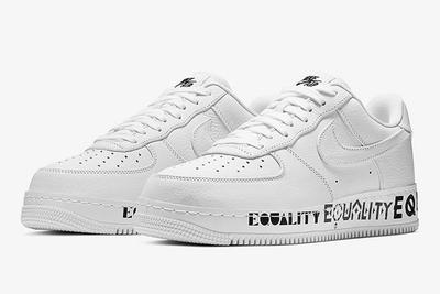 Nike Air Force 1 Equality Aq2118 100 Three Quarter Angle Lateral Side Shot