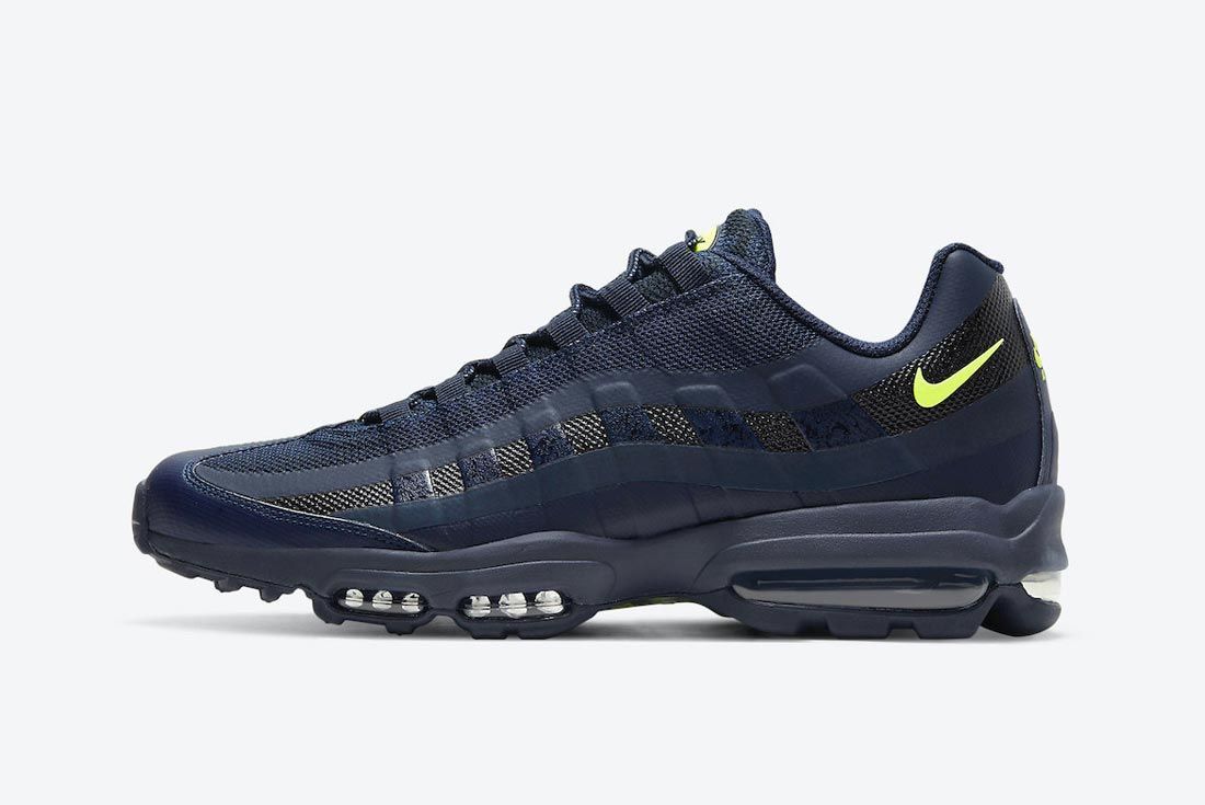 The Nike Air Max 95 Ultra Opts for Navy and Volt - Sneaker Freaker