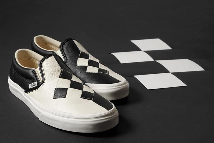 Vans Slip On Woven Checkerboard Pair