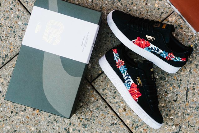 puma suede floral