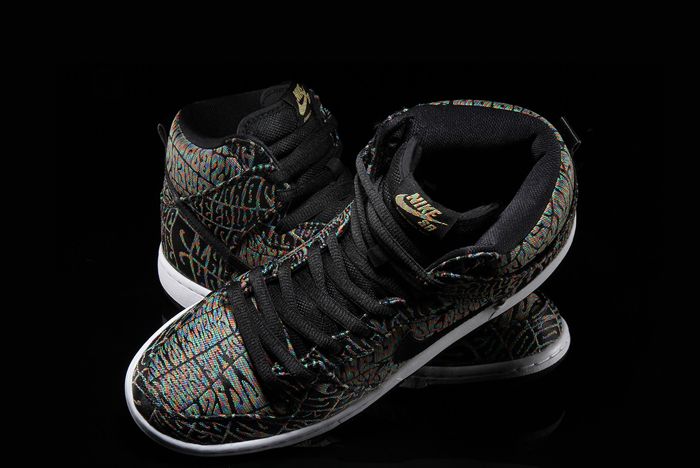 Nike Sb Dunk High Premium Black Rainbow2