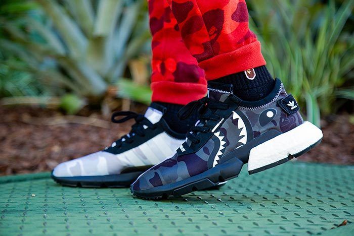 The BAPE Neighborhood and adidas POD-S3.1 on Foot - Sneaker Freaker
