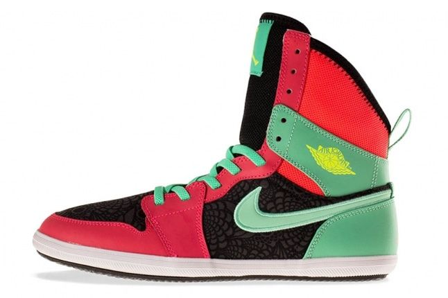 red and green jordans