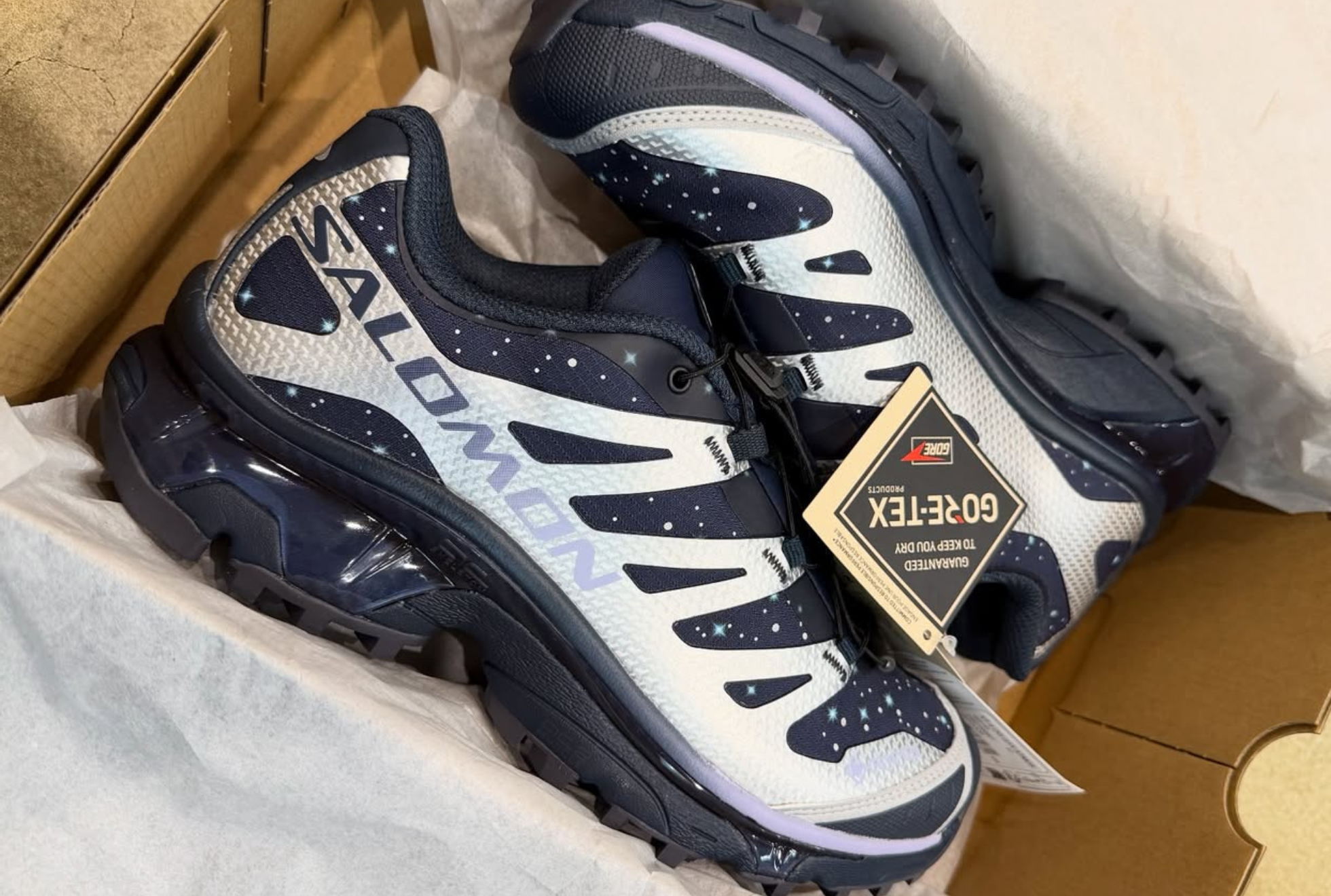 Stars Collide and Koji Spills on atmos x Salomon XT-4 GORE-TEX