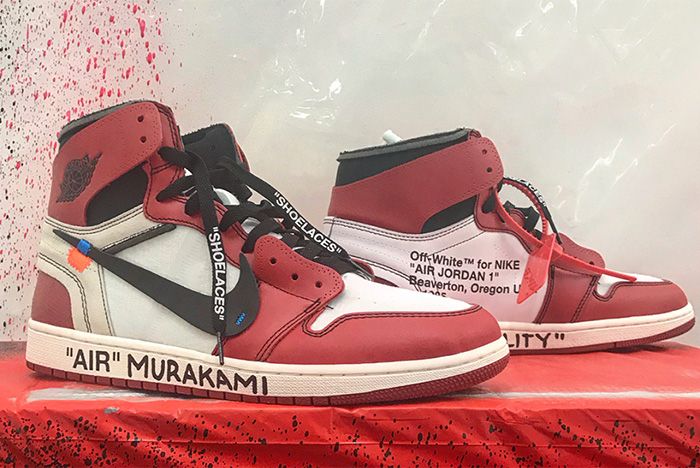White Jordans - Takashi Murakami's Feeling Fly in Custom Off -  Sb-roscoffShops - nike dunks red and silver ring modern men