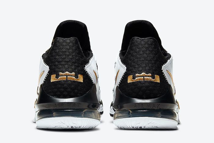 Lebron 17 low white hotsell metallic gold