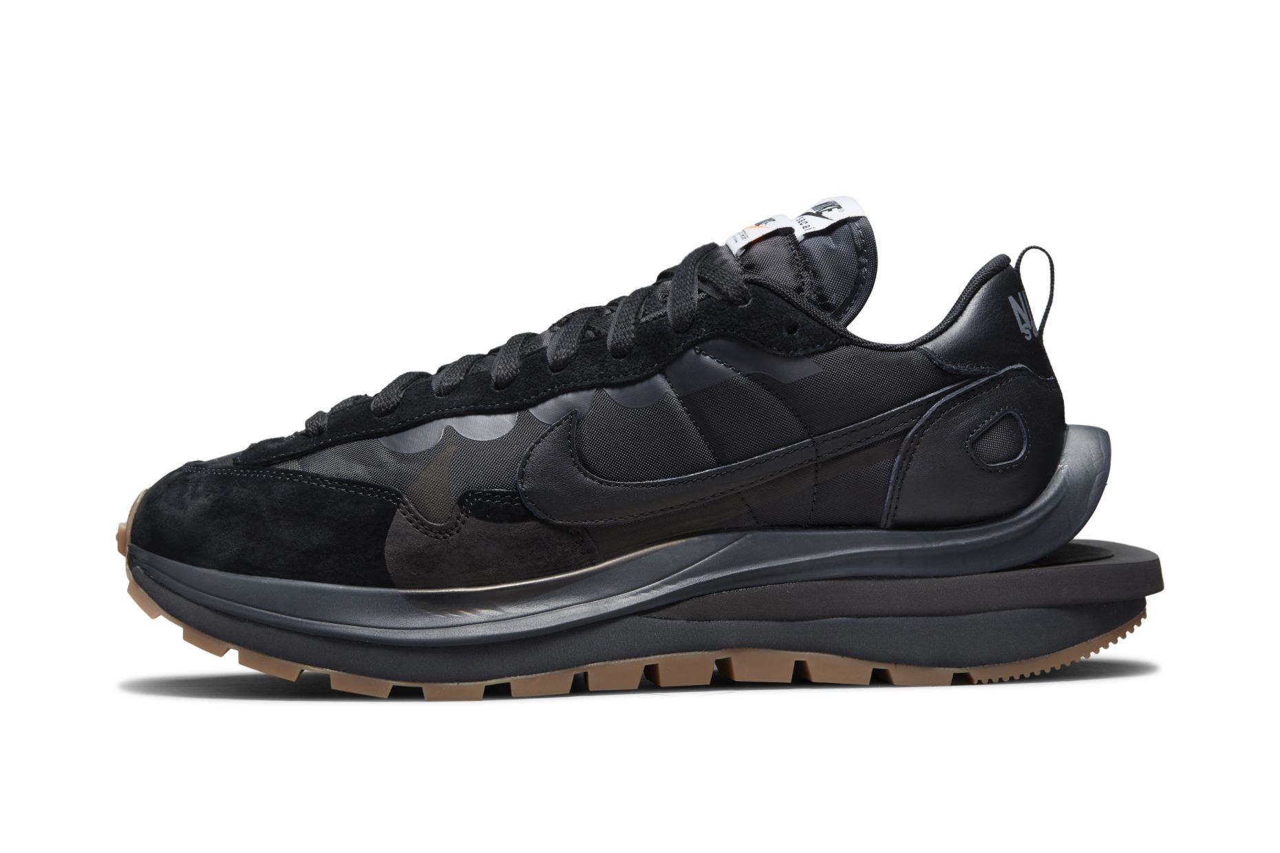 Official Images: sacai x Nike VaporWaffle 'Black/Gum' - Sneaker 